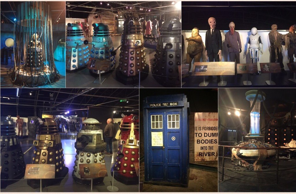 Collage of images from Dr Who experience in Cardiff