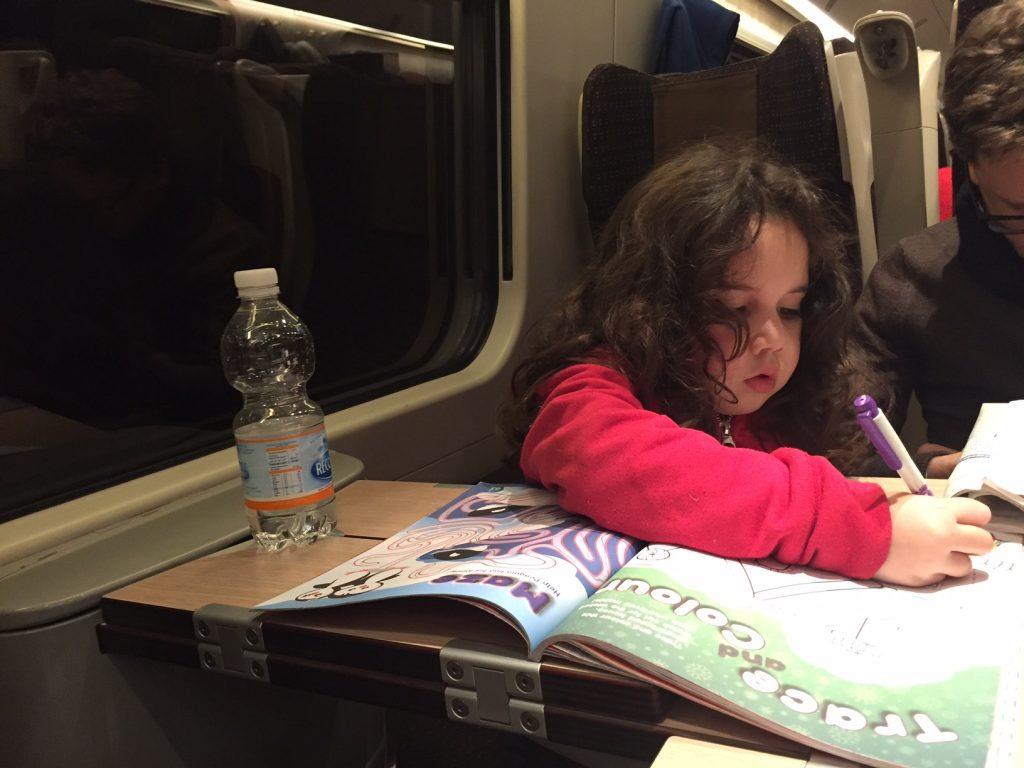 Little Ms E adores her colouring books: they are b far her favourite way to spend the time whle travelling and we love them too as they don't make noise and help concentration and focus