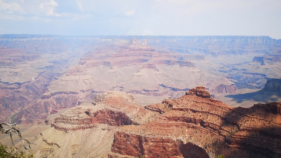 the Grand canyon as seen from the South rim at Mather Point