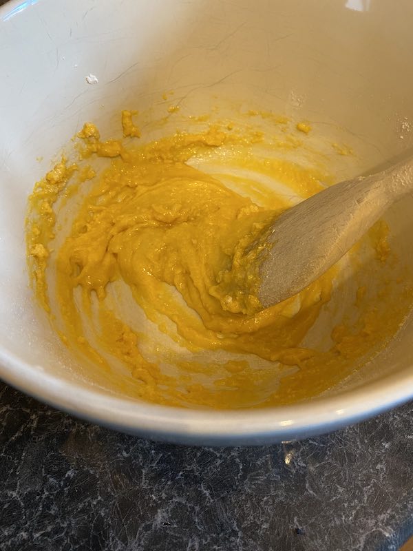 basic preparation of eggs, flour and sugar for italian pastry cream