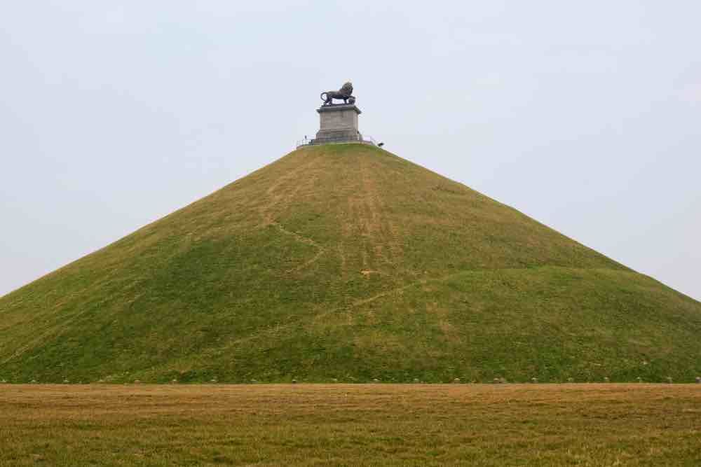Lion's Mound, Monument raised on the battlefield of Waterloo where Napoleon was defeated, Belgium