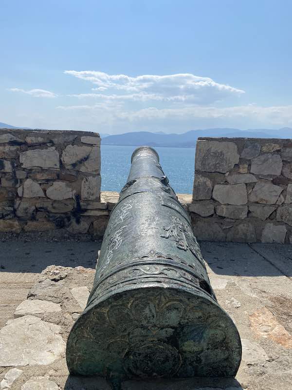 Historic cannon in Nafplio, Greece