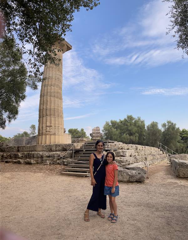 my daughter and I in Greece