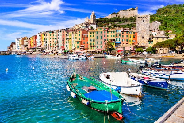 Colorful houses in Italy Porto Venere village