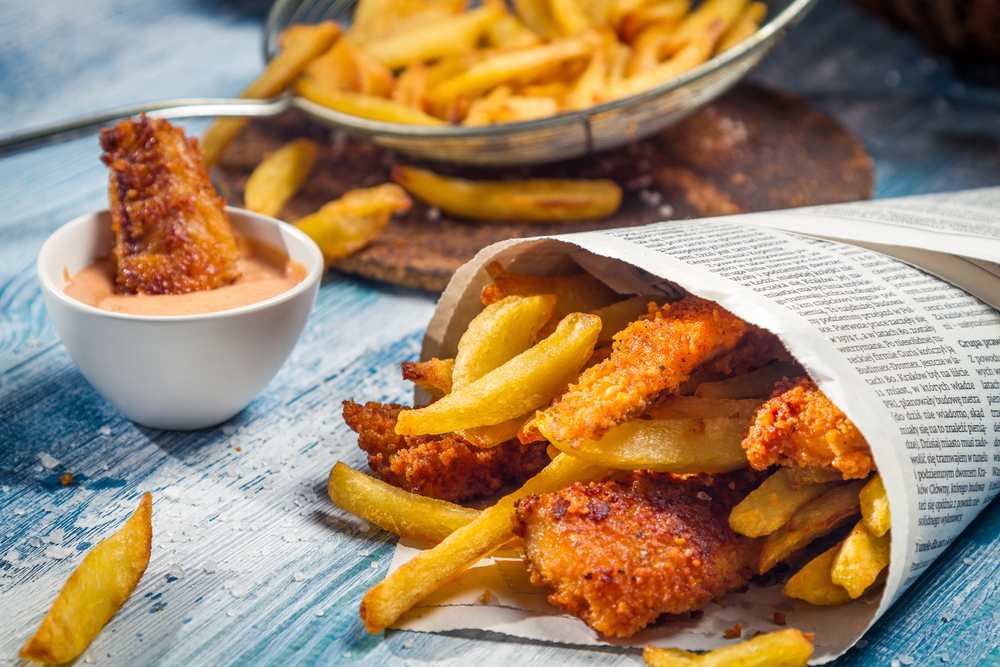 fish and chips in the form or Irish appetizer