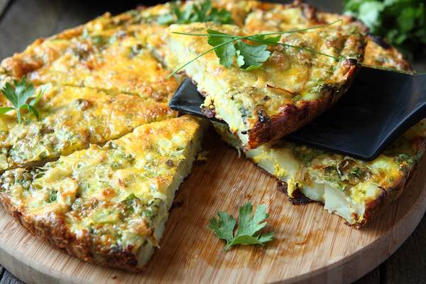 Italian frittata with herbs