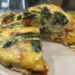 baked Veggie frittata sliced