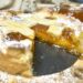italian jam tart / crostata with a slice missing
